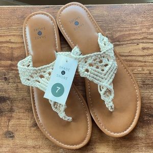 NWT Shade and Shore Crochet Sandals, Size 7